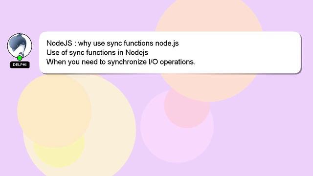 NodeJS : why use sync functions node.js смотреть онлайн