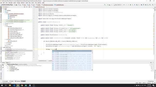Music Player on Notification - #1 - Android Studio Tutorial смотреть онлайн