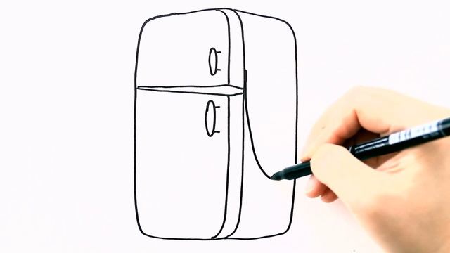 Как нарисовать холодильник / Мультик раскраска для детей / Раскрась Ка смотреть онлайн