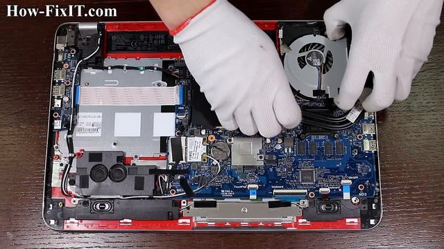HP Envy 15 J Series disassembly and fan cleaning смотреть онлайн