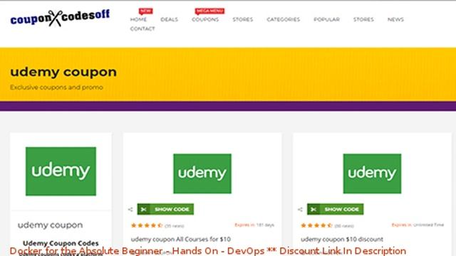 Docker for the Absolute Beginner - Hands On - DevOps coupon - udemy discount смотреть онлайн