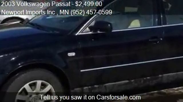 2003 Volkswagen Passat for sale in Newport -south st paul, M смотреть онлайн