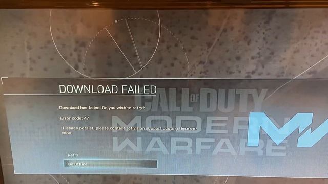 Error code 47 or SPAN. Modern warfare found the way to fix problem. смотреть онлайн