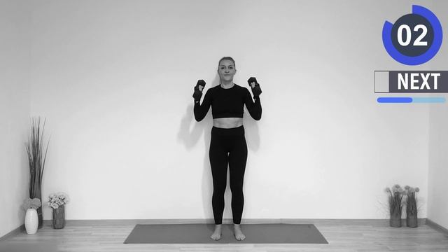 ?10 MIN ARM WORKOUT?BICEPS TRICEPS SHOULDERS?ALL STANDING DUMBBELL WORKOUT?NO REPEATS? смотреть онлайн