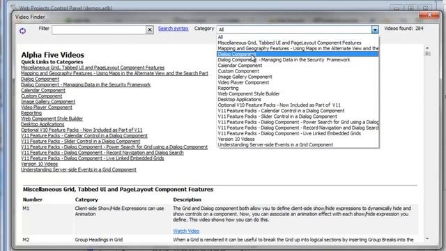 Alpha Five V11 Video search смотреть онлайн
