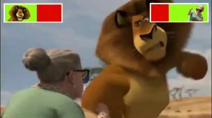 Алекс Против Наны. Мадагаскар 2(2008). С ХелзБарс.