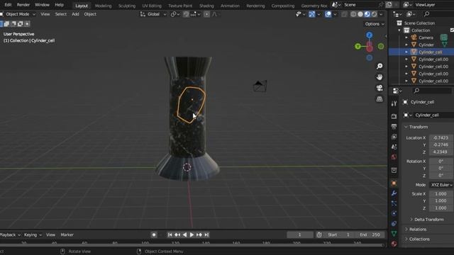 Blender. Эффект трещин. смотреть онлайн