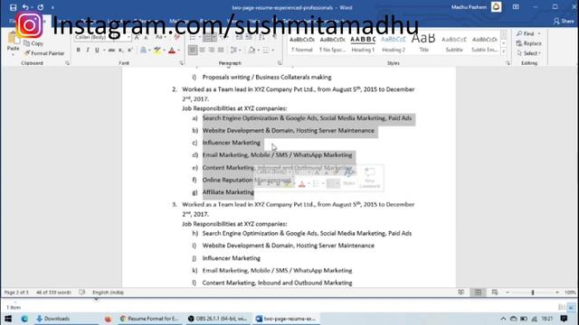 Resume Format For Experienced Professionals - Download Sample Resume Here смотреть онлайн