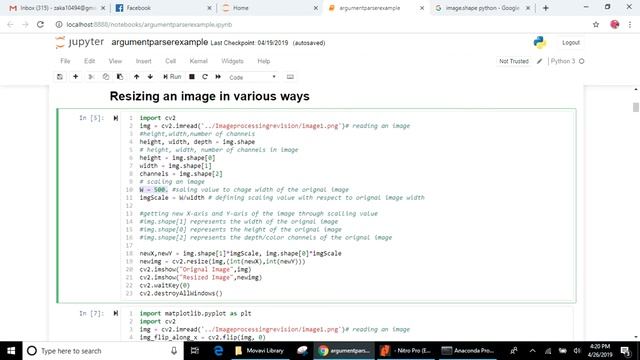 Resizing an Image through defining scaling variable using python open CV смотреть онлайн