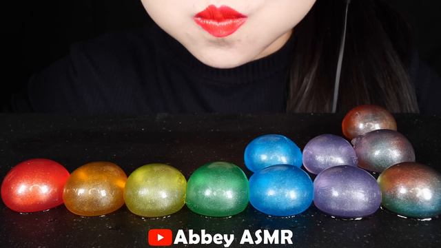 ASMR RAINBOW CLEAR EDIBLE WATER BOTTLES *NO PLASTIC* HOW TO MAKE GIANT POPPING BOBA EATING SOUNDS 먹 смотреть онлайн