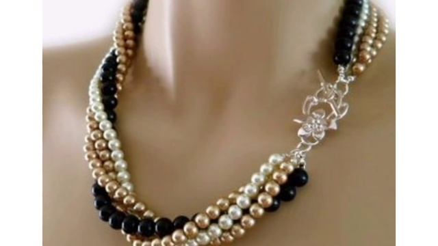 unique perl necklace designs|| Modern necklace design!! смотреть онлайн