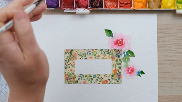 How to Paint a Loose Watercolour Rose Border смотреть онлайн