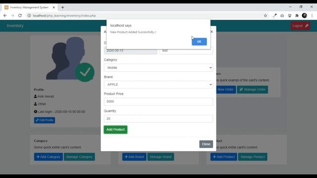 Inventory Management System using PHP MYSQL J-QUERY and AJAX смотреть онлайн