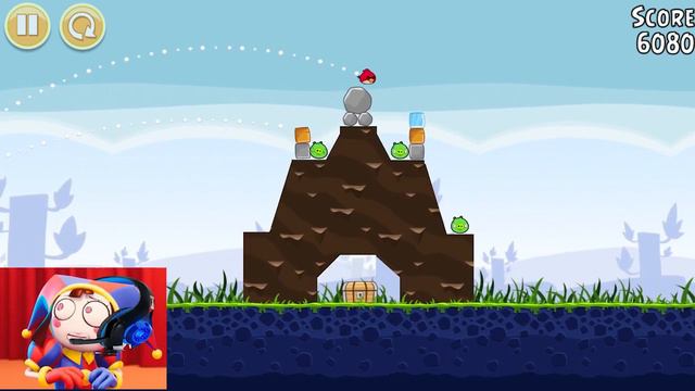 The Amazing Digital Circus Characters Play Angry Birds (Zooble,Kinger,Pomni,Jax,Caine,Ragatha)