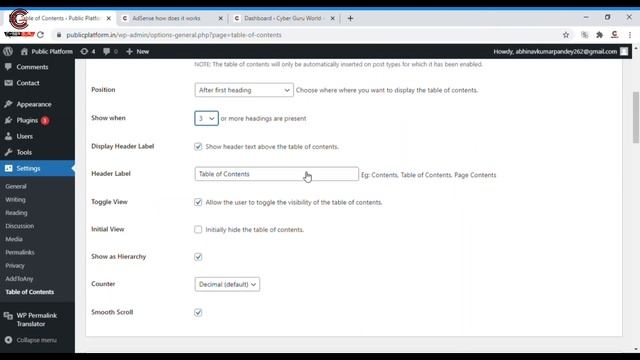 How to add table of contents in WordPress post | Table of contents WordPress plugin | Cyber Guru смотреть онлайн