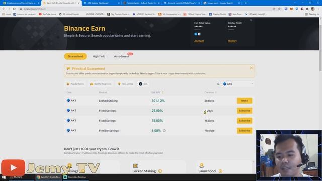 SLP, AXS, SPS Passive Income | Binance Earn | Staking Program смотреть онлайн