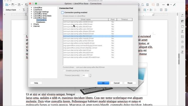LbreOffice: LibreOffice Base section of Options dialog смотреть онлайн