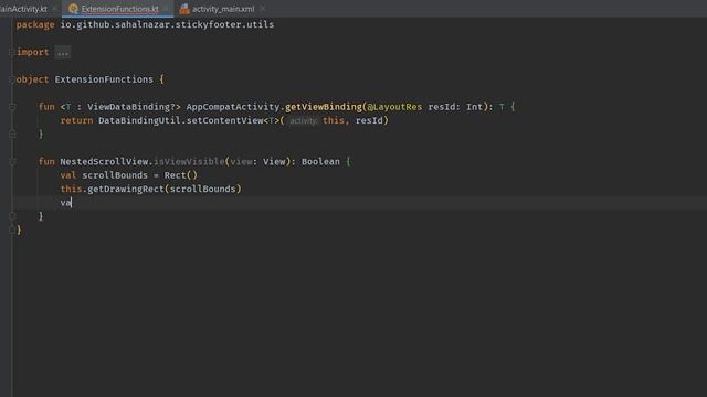 Sticky footer in NestedScrollView - Android смотреть онлайн