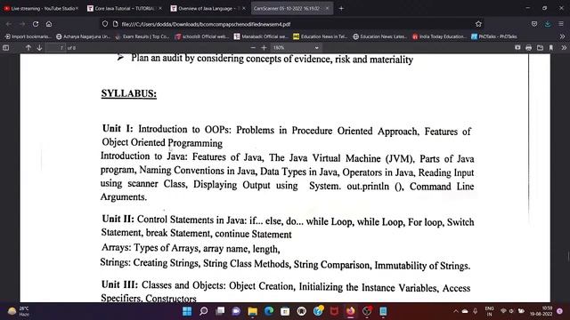 Introduction to Java Programming for B.Sc/B.Com Computers #1 смотреть онлайн