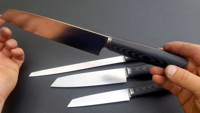 Набор кухонных ножей ручной работы! сталь N690 смотреть онлайн
