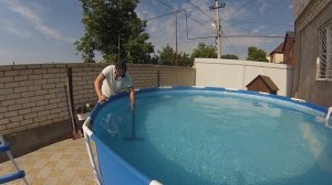 Пылесос для бассейна Интекс своими руками, как я пылесошу дно бассейна!