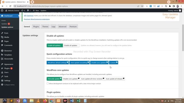 How to Use Easy Updates Manager Plugin Wordpress Website No.22. смотреть онлайн