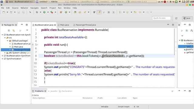 148 Java advanced Synchronization examples امثلة عن التزامن смотреть онлайн