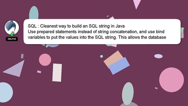 SQL : Cleanest way to build an SQL string in Java смотреть онлайн