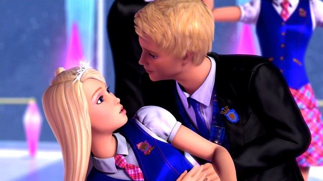 Barbie: Princess Charm School - Blair meets Nicholas during the dance class смотреть онлайн