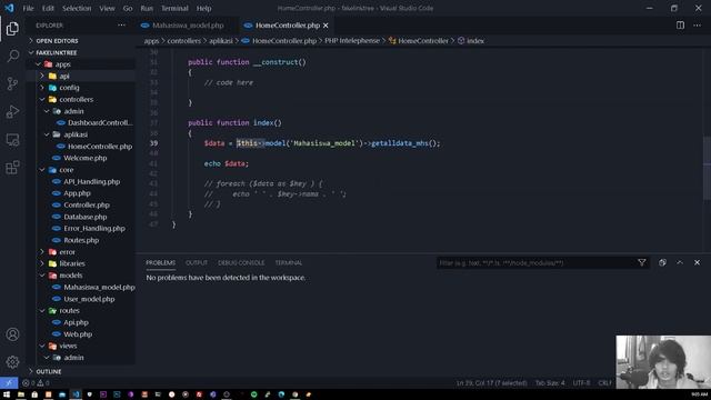 15. nagara/mini mvc php native project - model (load model menggunakan static function) смотреть онлайн