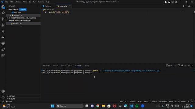 PYTHON TUTORIAL SERIES - 2 | PRINT FUNCTION & COMMENTS смотреть онлайн
