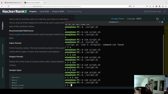 BASH from beginner to advanced: Solutions to Hackerrank Challenges - Episode 11: Arrays смотреть онлайн