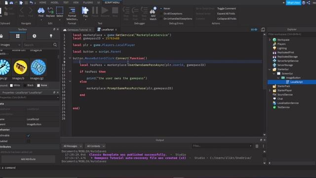 How to Make a Gamepass on Roblox | Roblox Studio Scripting Tutorial смотреть онлайн