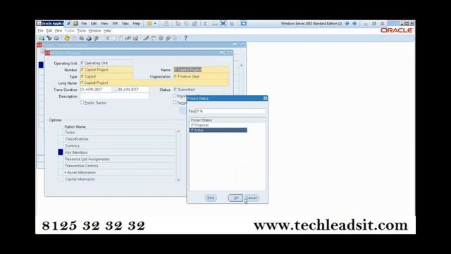 Oracle EBS R12 Project Accounting Training || Online Training - Creating Capital Projects - смотреть онлайн