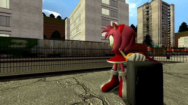 [Gmod] Amy Rose watches a BNSF freight train go by at a train station - Editing test смотреть онлайн