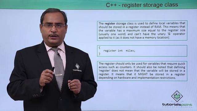 C++ - Register Storage Class смотреть онлайн