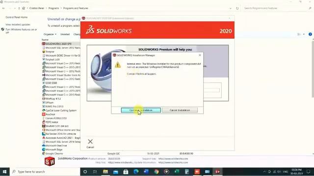 solidworks uninstallation error not uninstalling solidworks смотреть онлайн