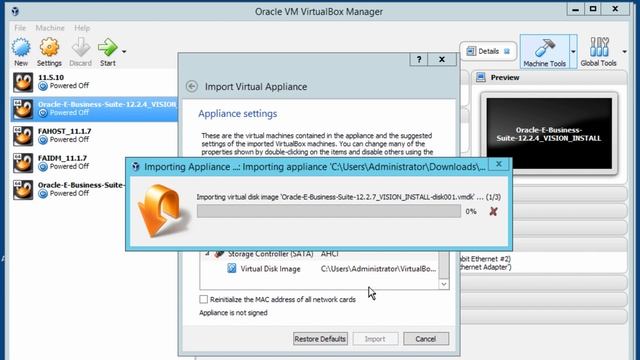 How to Install Oracle EBS R12.2.7 - Part 4 - Load the Virtual Machine смотреть онлайн