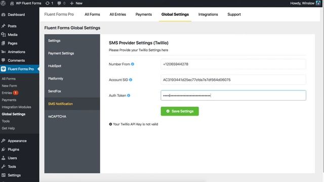 Twilio integration (tutorial) with WordPress form builder | WP Fluent Forms смотреть онлайн