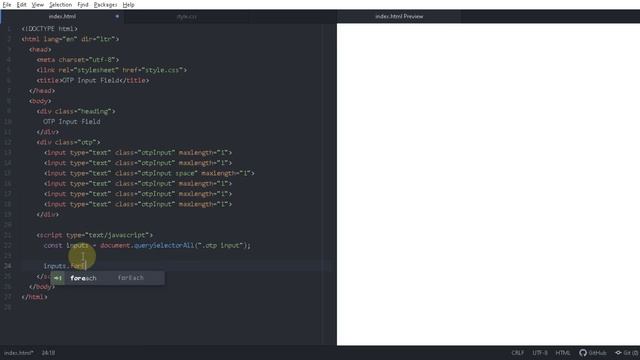 creating otp pin input field using html css and javascript смотреть онлайн