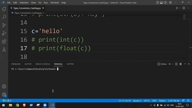 Python Class Day - 5 Type Conversion Casting смотреть онлайн
