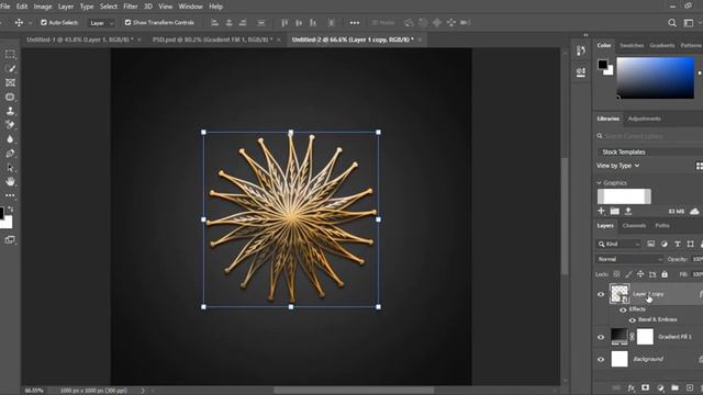Professional Golden Design Badge Logo Photoshop Tutorial | Momentos Picture | смотреть онлайн