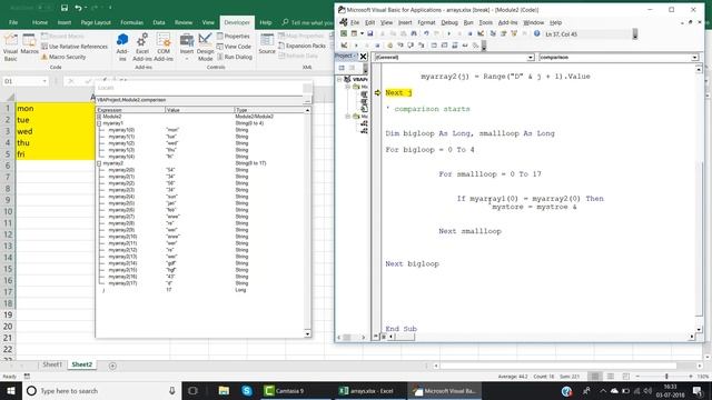 How to use VBA ARRAYS in Comparisons - HINDI -SERIES 2/15 - Video 663 смотреть онлайн