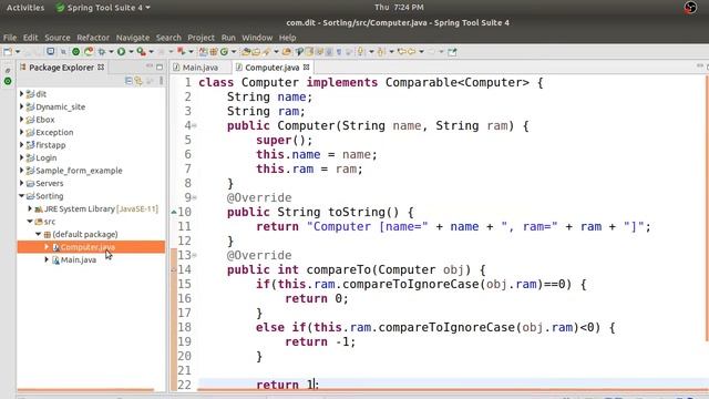 Comparable and Comparator Interface in java смотреть онлайн