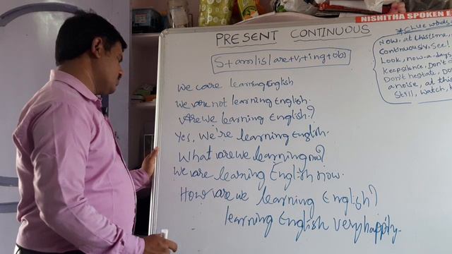 NISHITHA SPOKEN ENGLISH(PRESENT CONTINUOUS TENSE) CLASS 4 смотреть онлайн