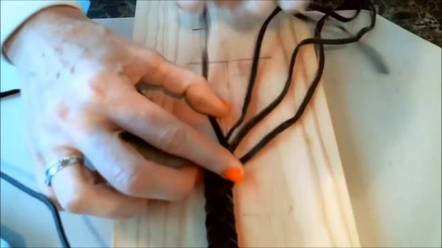 6 strands leather bracelet. DIY .Кожаный браслет . Плетение в 6 нитей. смотреть онлайн
