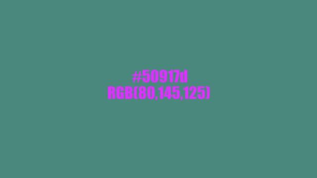 #50917d RGB(80,145,125) смотреть онлайн