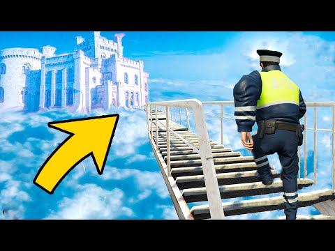 ЧТО БУДЕТ ЕСЛИ ГАИШНИК ПОДНИМЕТСЯ ПО ЛЕСТНИЦЕ В РАЙ В ГТА 5 МОДЫ! ОБЗОР МОДА в GTA 5 смотреть онлайн