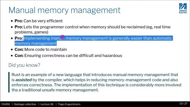 CS450 26 03 Memory Management смотреть онлайн