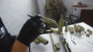 Покраски АК при помощи набора оружейной краски "Тайга" в камуфляж Мох.